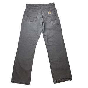 Carhartt Pant Mens 30x28 Gray Cotton Carpenter Relaxed Fit Workwear Utility